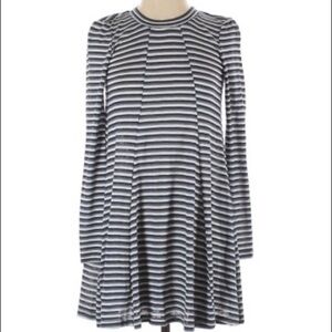 BCBGeneration Stripe Open Back Cutout Swing Dress